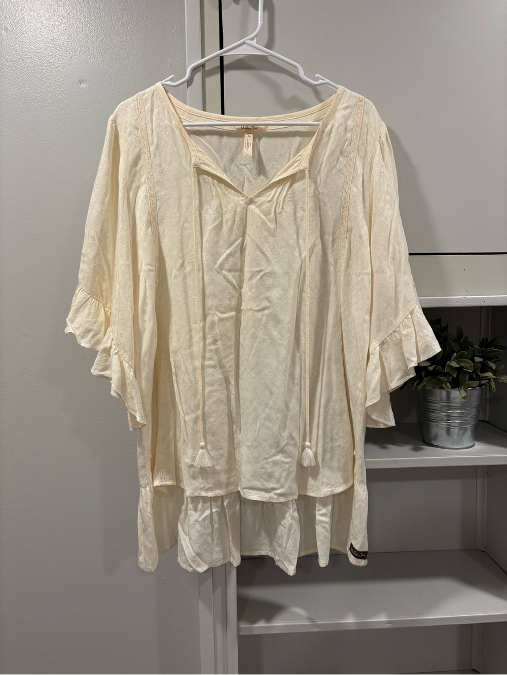 Matilda Jane Cream Ruffle Sleeve Peasant Tunic
